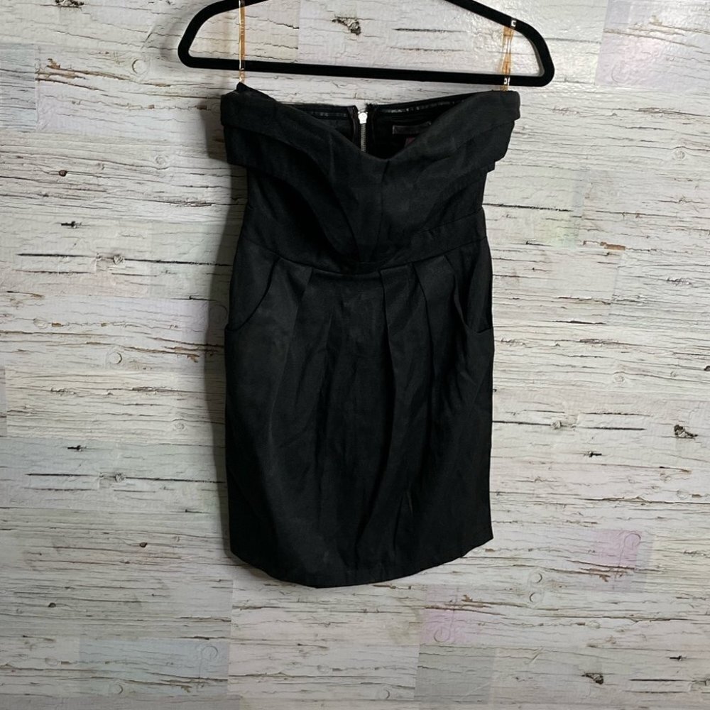 Lipsy  London black strapless mini dress size 6